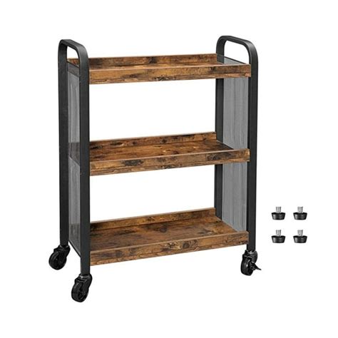 Daintree Serving Cart Slim Kitchen Cart For Narrow Spaces Rolling