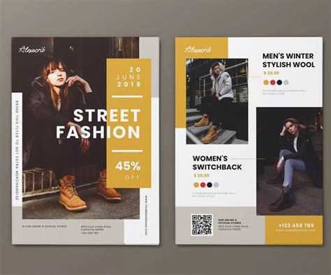 Minimalist Fashion Flyer Template Ai Psd Eps Magazine Layout Design