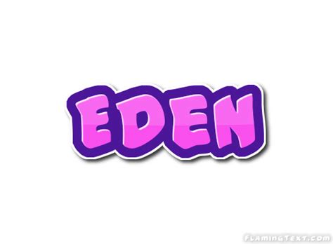 Eden Logo Herramienta De Diseño De Nombres Gratis De Flaming Text