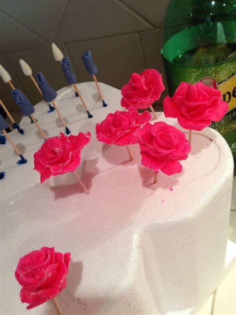 Pink Fondant Roses Fondant Rose Fondant Cake