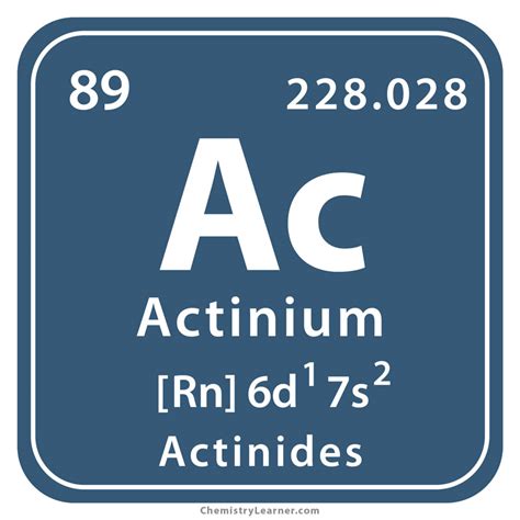 Actinium Facts Symbol Discovery Properties Uses