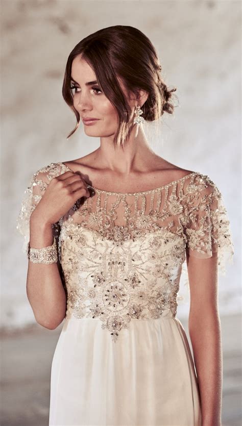 Vintage size xs off shoulder princess puff sleeve beaded embroider wedding dress. Anna Campbell Vintage Wedding Dresses 2018-Eternal Heart ...