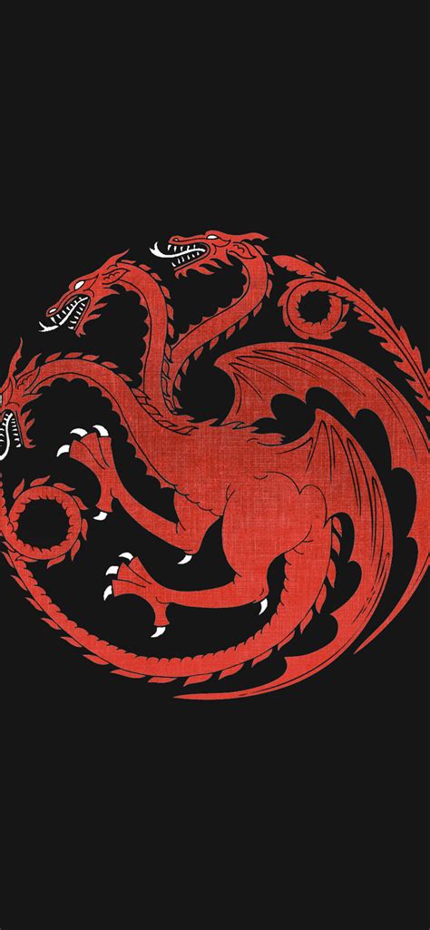 1242x2688 House Targaryen Dragon Game Of Thrones Dragon Minimalism