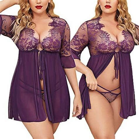 Sexy Lingerie For Women Purple Sexy Lingerie Set Babydoll Etsy Nederland