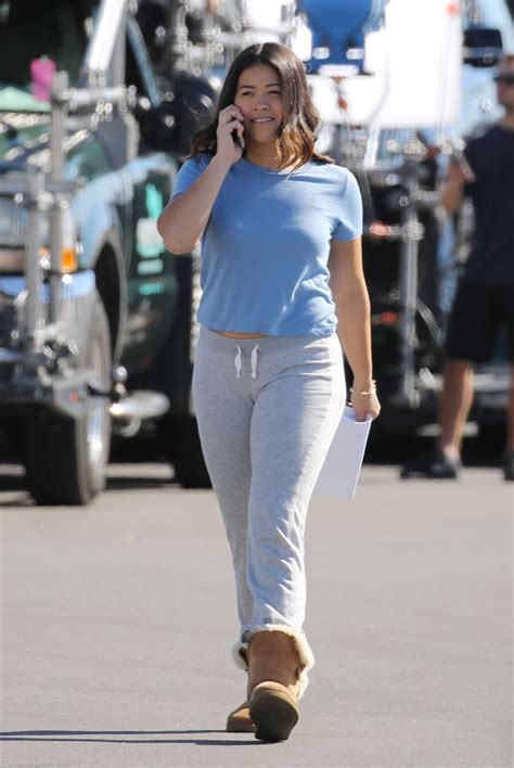 gina rodriguez jane the virgin set in los angeles 02 19 2018 celebmafia