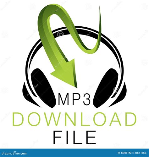 MP3 Music Download Icon stock vector. Illustration of clip - 49228142