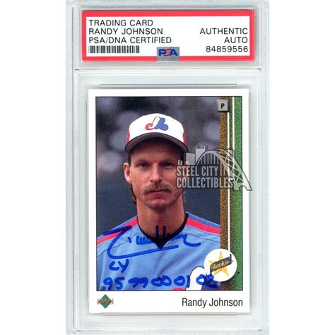 Randy Johnson 1989 Upper Deck Cy Autograph Rookie Card 25 Psadna