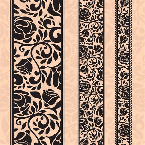 Vintage Seamless Decorative Patterns In The Form Of Strips 322935