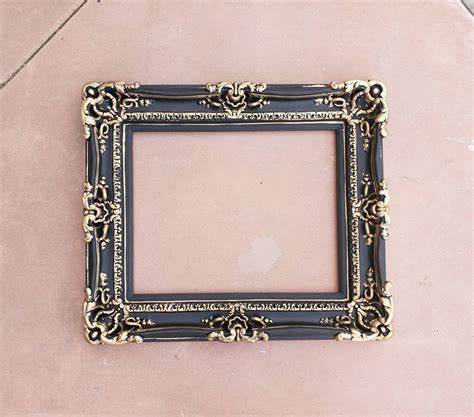 16x20 Matte Black Picture Frame Shabby Chic Ornate Wall Etsy Large