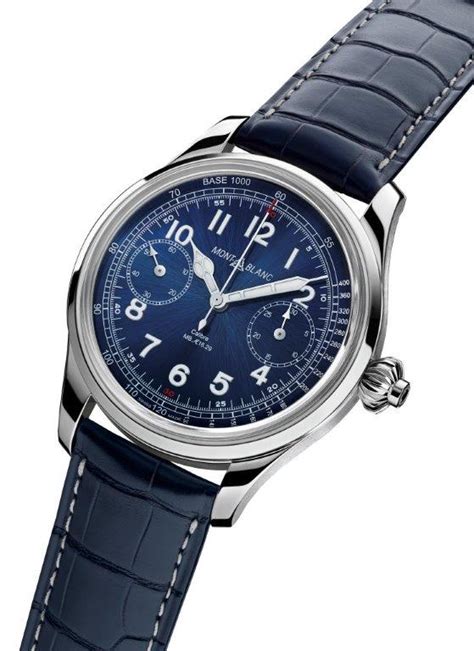 Montblanc Honours Legendary Minerva Chronographs With 1858 Blue Limited