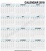 2019 Calendar One Page | 2019 calendar, First page, Calendar