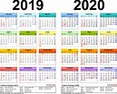 Blank Calendar Pages 2019-2020