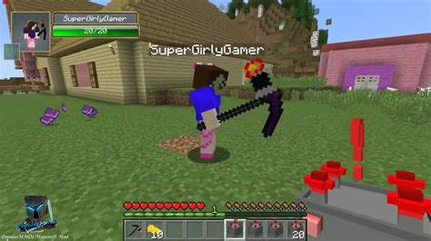 Popularmmos Pat And Jen Minecraft Mech Lucky Block Robotic Hand Hologram Swords And More
