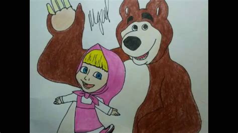 How To Draw Masha And The Bear Youtube
