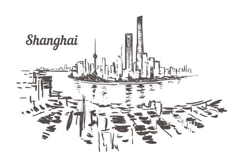 Shanghai Skyline Stock Illustrations 1662 Shanghai Skyline Stock