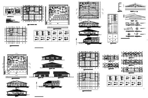 Detail Of Hotel Building Plan Section And Elevation D View Layout