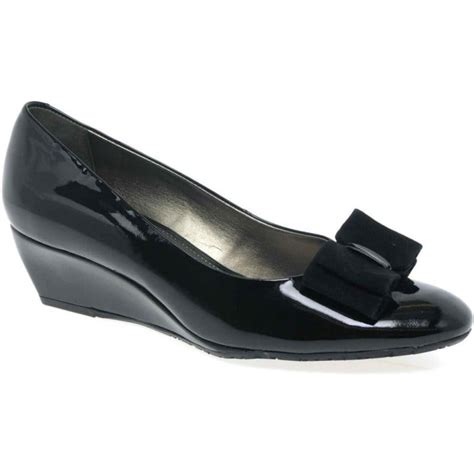 Van Dal Lille Ii Womens Bow Trimmed Wedges Shoes From Charles Clinkard Uk