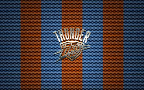 Download Carbon Fiber Oklahoma City Thunder Logo Wallpaper