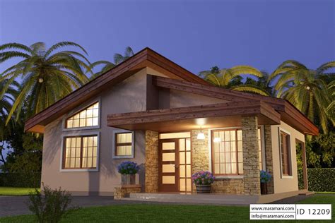Small house 2 bedroom house plans with garage. 2 Bedroom House Plan - ID 12209 - House Plans by Maramani
