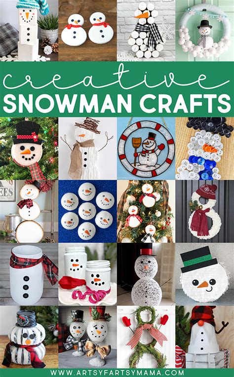 100 Creative Snowman Craft Ideas Artsy Fartsy Mama