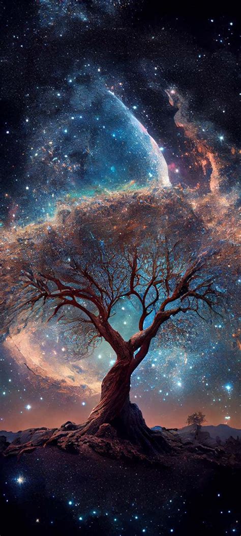 Galaxy Tree Wallpapers Wallpaper Cave