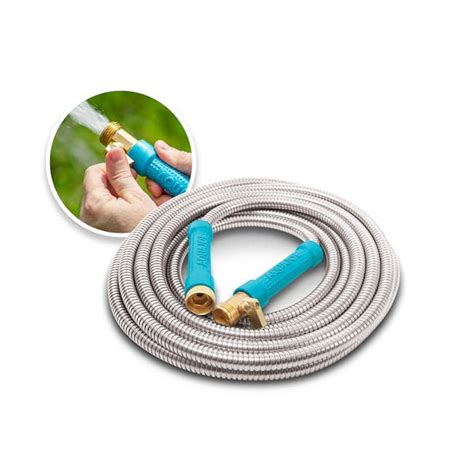 Aqua Joe 25 Ft Heavy Duty Puncture Proof Garden Hose