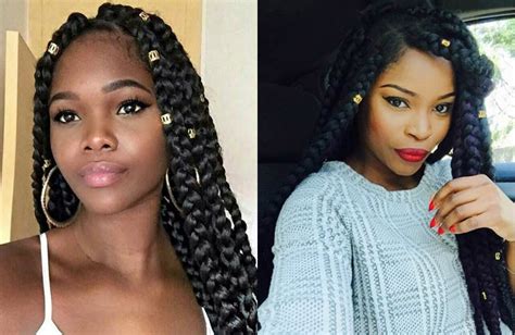 The picture is proof of this statement. Big Box Braids For Black Women To Style Immediately ...