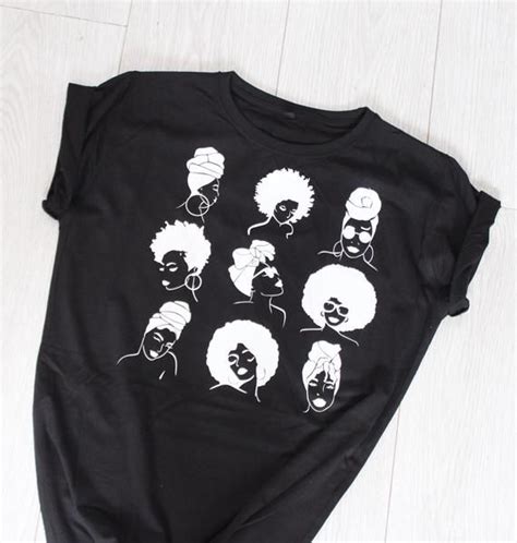 Afro Centric T Shirt Headwrap T Shirts Black Girl Magic T Shirt Afrocentric Shirts Black