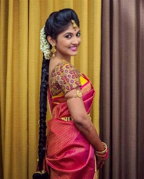 34 famous ideas simple hairstyles for saree at home