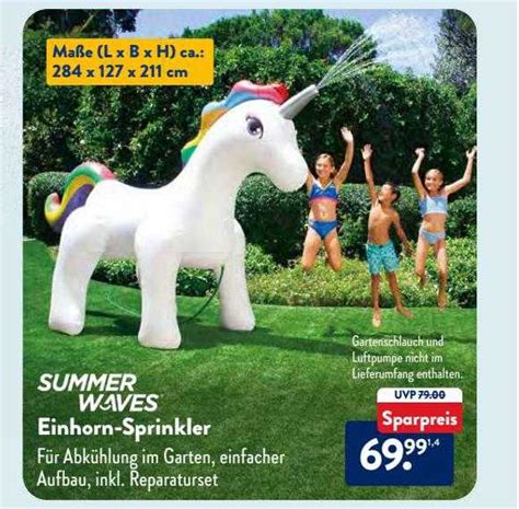 Summer Waves Einhorn Sprinkler Angebot Bei Aldi Nord 1prospektede