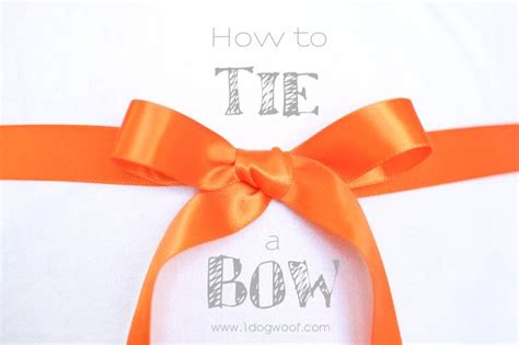 Ribbon bows are used on everything from hair ribbons to the bows on packages. How to Tie a Beautiful Ribbon Bow - One Dog Woof