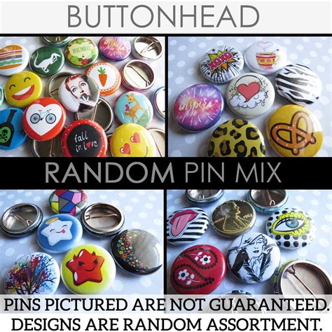 Buttonhead Random Button Pins Sets Pocket Mirrors Temp Tattoos