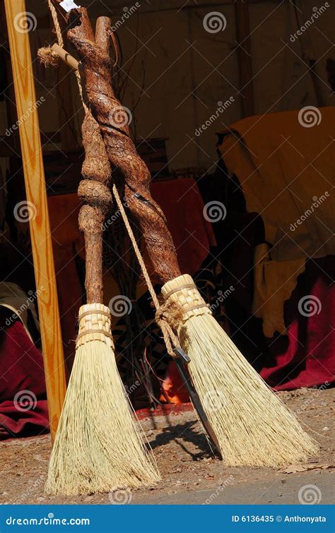 Unique Handcrafted Brooms Royalty Free Stock Photo Image 6136435