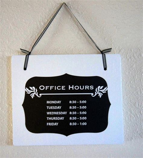Office Hours Sign Window Business Hanging Wood Signage