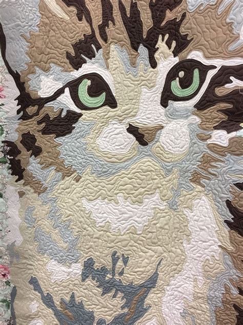 Closeup Meow Or Never Cat Quilt By Erin Michael Photo By Lady K