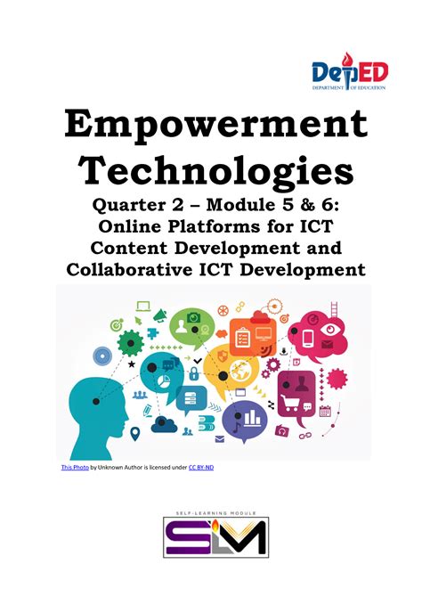 Empowerment Technology Quarter 2 Module 5and6 This Photo By Unknown