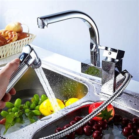 For the purposes of our kitchen faucet arguably the most popular kitchen faucet brand in north america, delta states that their three tenets. Popular Versatile Double Faucet Heads Kitchen Faucet ...