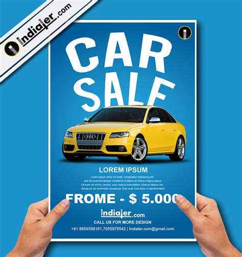 Free Car For Sale Poster Ai Template Indiater