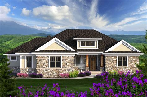 European style house plan 4 beds baths 3048 sq ft 929 1 builderhouseplans com. Prairie Ranch House Plan - 89921AH | 1st Floor Master ...