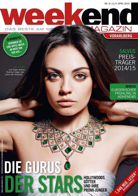 Mila Kunis Weekend Magazin Cover April 2015 • Celebmafia