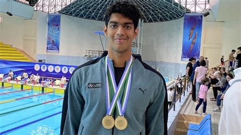 Swimmer Srihari Nataraj Creates National Record Wins Second Gold In