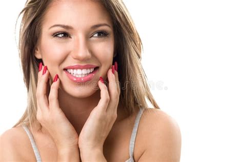 Young Cute Smiling Girl With Perfect White Teeth Stock Image Image Of