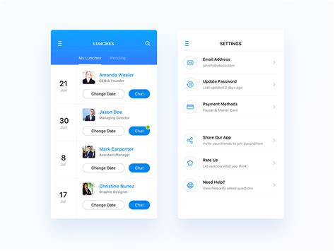 Looking for some great apps for couples? Lunch Share App UI UX Design by Nimasha Perera on Dribbble