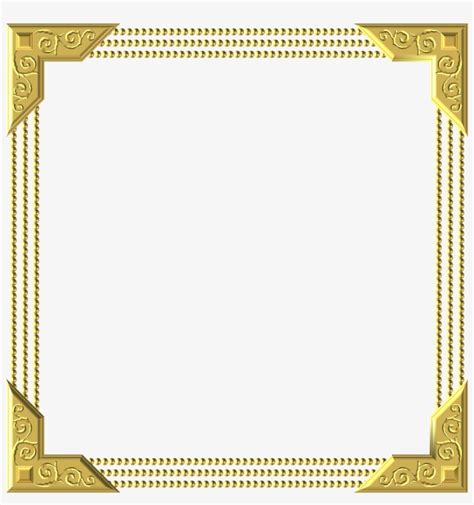 Frame Royal Gold Square Embellishment Borderline Certificate Design