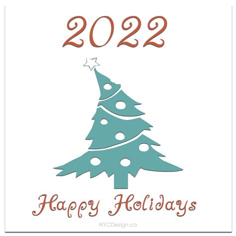Holiday Card 2022 Free Printable Christmas Tree