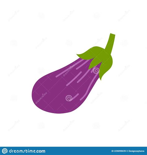 Cartoon Eggplant Isolated Vector Stock Illustration Of Eggplant Stock