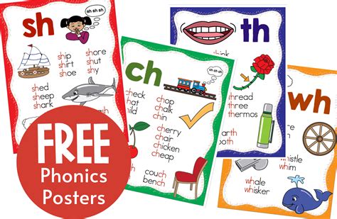 Free Consonant Digraphs Posters Make Take Teach