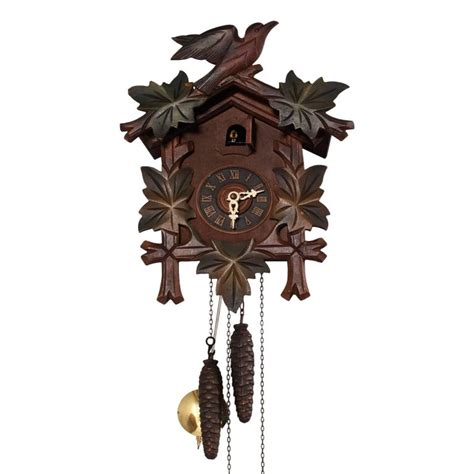 1930s Black Forest Carved Wood Cuckoo Clock With Birds For Sale At 1stdibs