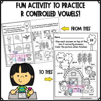 R Controlled Vowels Worksheets Bossy R No Prep Puzzles Tpt