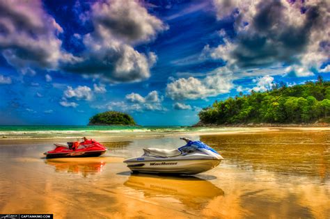 Wave Runner Jet Ski At Kata Beach Phuket Thailand Hdr Photography By